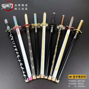 Demon Slayer Collaboration Stationery Signature Pen Zinc Alloy Kamado Tanjirou Agatsuma Zenitsu Water Pillar Inosuke Metal Model
