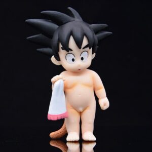 Dragon Ball Childhood Little Goku Bare-Bottomed Bathing Goku Action Figure Model Car Ornament Creative Gift
