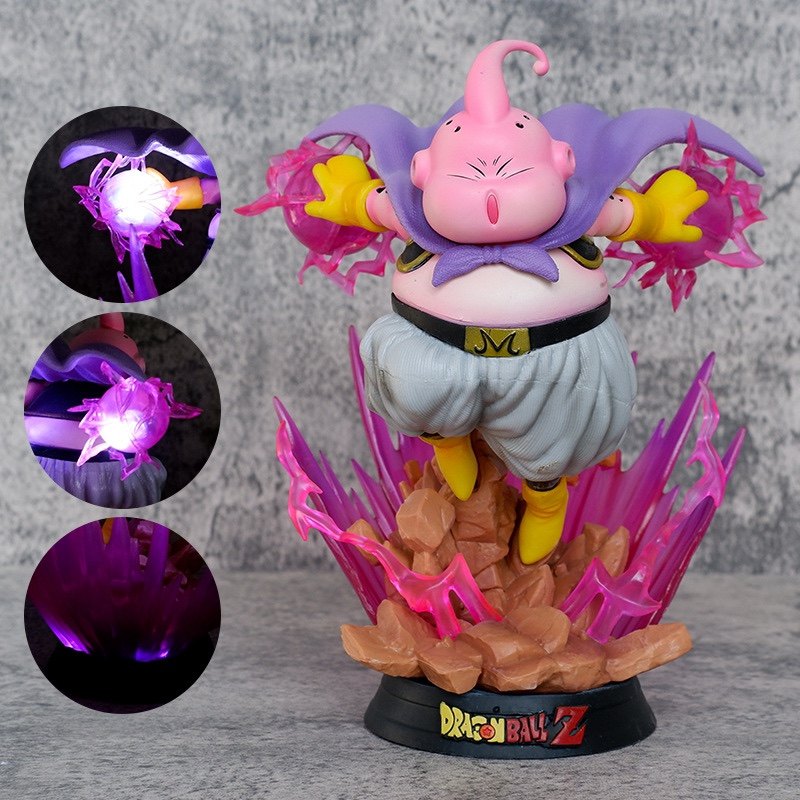 Dragon Ball Figure Bursting Wave Fat Buu Glowing Anime Peripheral Figurine Statue Model Ornament Gift