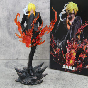 New One Piece Figure, Demon Mountain Toshiro, Standing Posture, Flame Demon Kicking Leg, Straw Hat Three-Star Power Model Statue Ornament