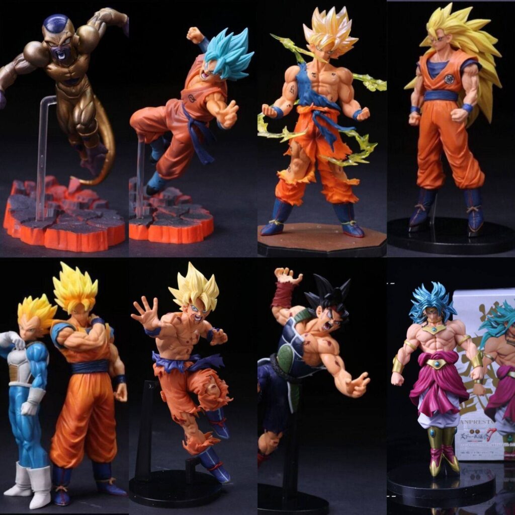 Dragon Ball Figures Son Goku Vegeta Gogeta Buu Anime Peripheral Models Ornaments Children's Toys Case