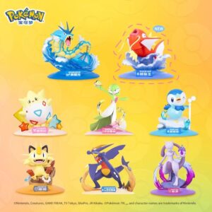 Playful Pokémon Gardevoir and Garchomp Figure Pikachu Small Size Desktop Ornament Figurine