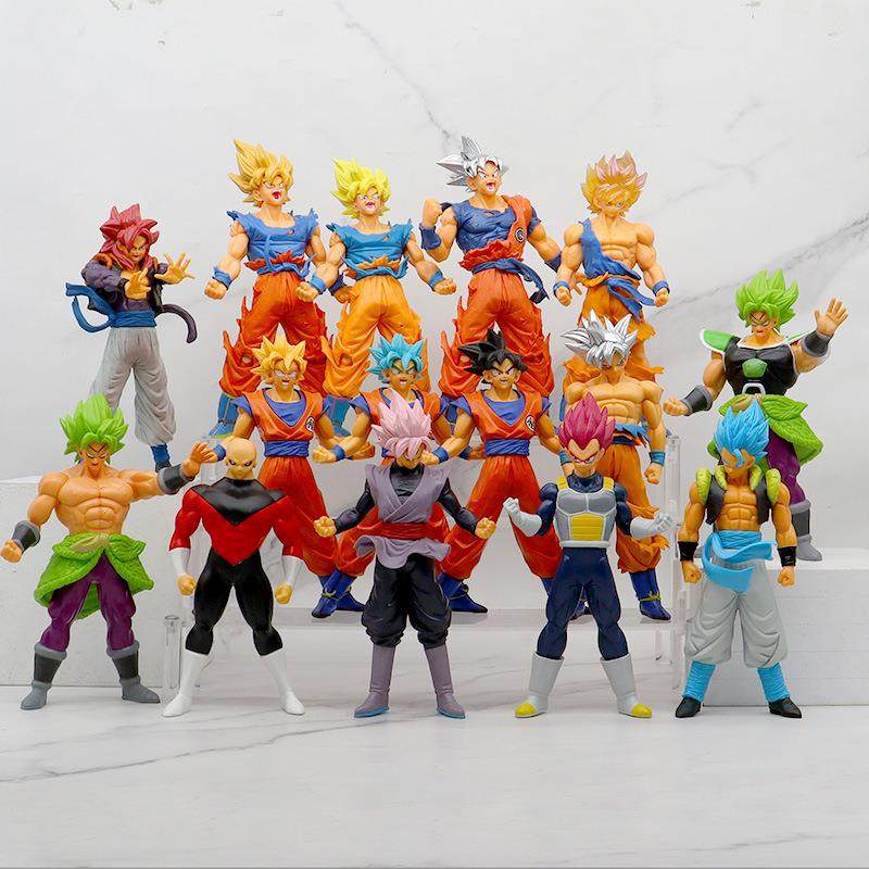 Dragon Ball Figures Son Goku Vegeta Super Saiyan Dolls Model Ornaments Peripheral Birthday Gifts
