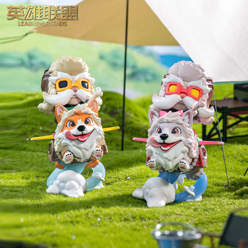 League of Legends Lol April Fool's Day Series Corgi Kuchi & This Is Not a Silver Fox Colorful Figure Ornament