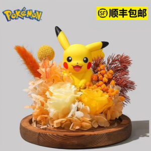 Authentic Pokémon Pikachu Blind Box Figure Eternal Flower Psyduck Figurine Car Decoration