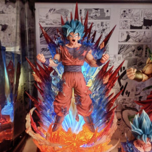 Dragon Ball Dragon Cave Bursting Qi Gk De Yin Super Blue Realm King Fist Son Goku Anime Figure Peripheral Model Statue Ornament