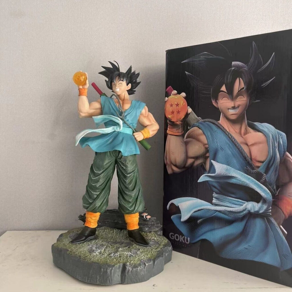 Dragon Ball Son Goku Laughing Goku Figure Statue Looking for Four-Star Dragon Balls Birthday Gift