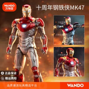 Zhongdong Iron Man Mk47 Movable Figure Model Armored Marvel Avengers Mark Doll Toy Ornament Gift