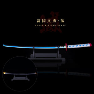 Demon Slayer: Kimetsu No Yaiba Nichirin Blade Metal Alloy Water Pillar Tomioka Giyuu Cos Blade Mist Pillar Tokito Muichiro Wooden