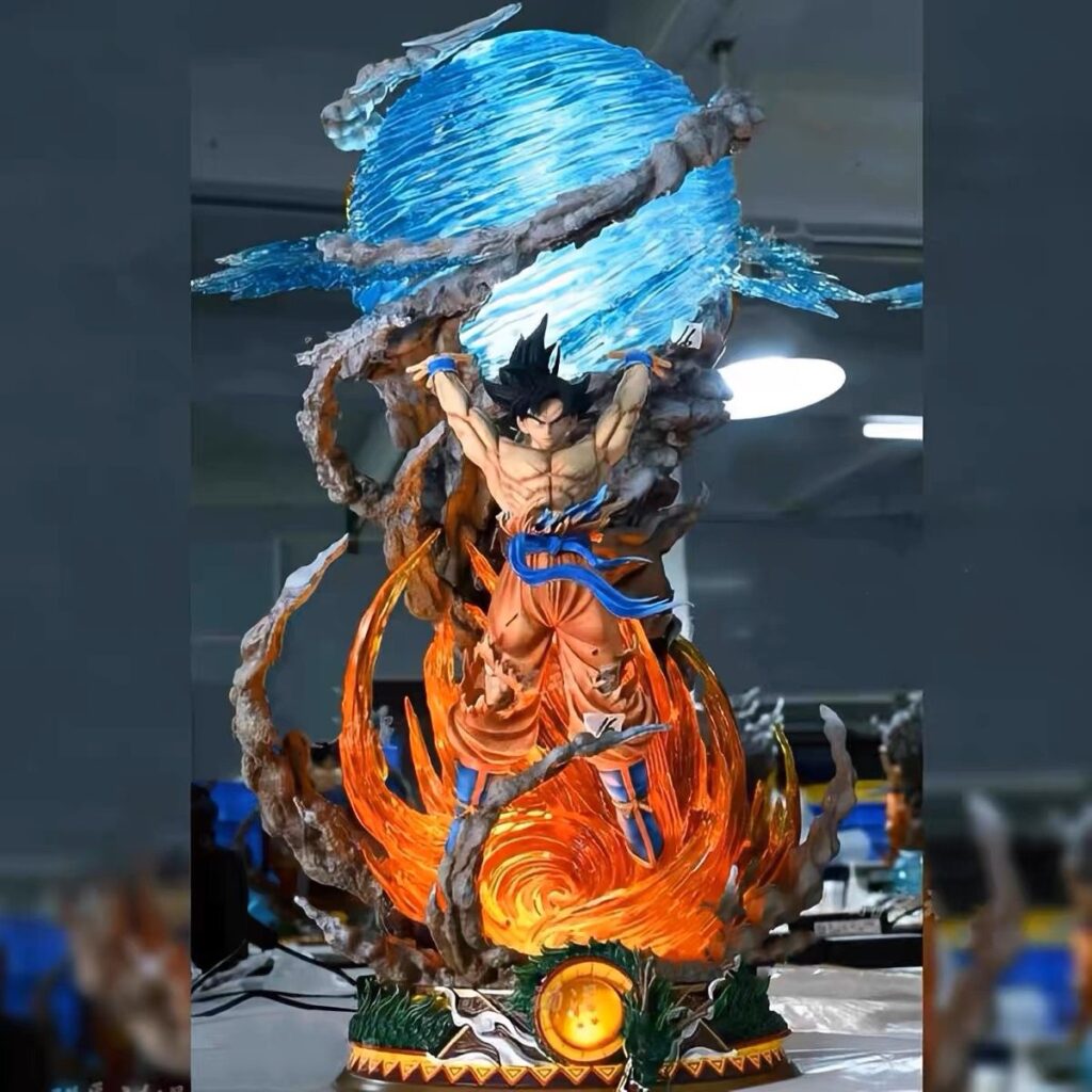 Dragon Ball Figure: Genki Dama Goku, Hunter Goku Super Saiyan Figure, Light-Up Display Piece, Gift Item