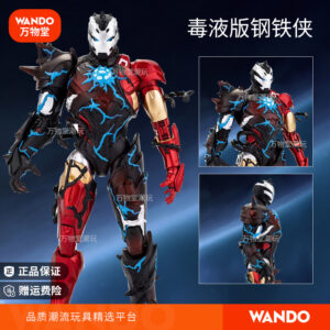 Authentic Venom Version of Iron Man and Black Panther Movable Action Figure Toy Model Gift Marvel Avengers Gift