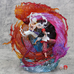 One Piece Figure Manjiro Red and White Red-Haired Nika Luffy Shanks Statue Scene Model Ornament Gift