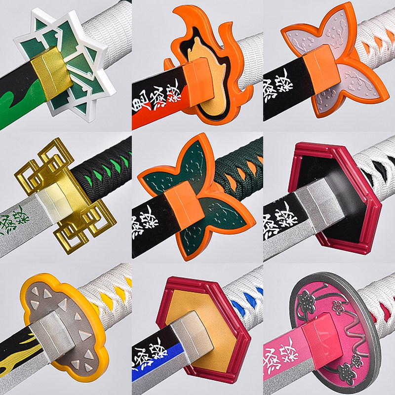 Demon Slayer: Kimetsu No Yaiba Nichirin Sword Kamado Tanjirou Tomioka Giyuu Butterfly Shinobu Cos Peripheral Toy Wooden Sword Unsharpened