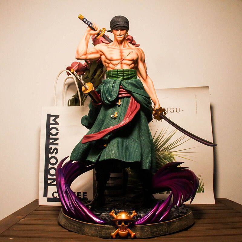 One Piece Figure Dream Three Swordsman Zoro Anime One Piece Figure Model Case Decoration Boys' Gift