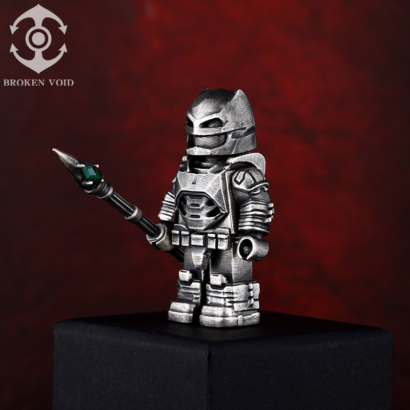 Heavy Armor Batman Metal Figure Pure Silver Ornament Dc Justice League Dark Knight Doll Accessories Model Figurine
