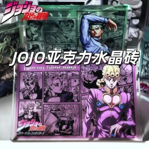 Jojo's Bizarre Adventure Acrylic Crystal Brick Giorno Jotaro Anime Peripheral 3D Figurine