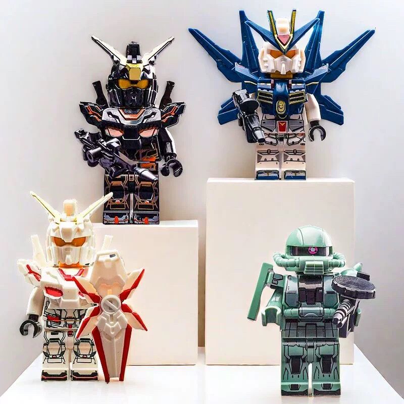 Building Block Gundam Mecha Figure Zaku Original Mobile Suit Model Children's Assembly Toy Boy Gift