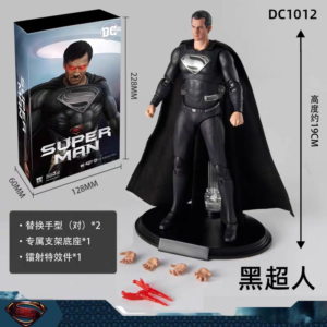 Panle Black Superman Authentic Dc Action Figure Model Super Movable Superman Head Sculpt S Boy Birthday Gift Set