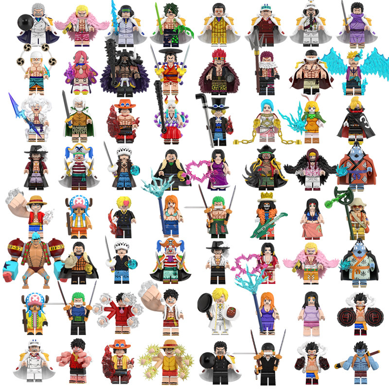 Chinese Building Blocks One Piece Luffy Minifigure Ace Zoro Manga Model Figurine Small Toy Building Block Toy