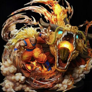 [Extra Large] Dragon Ball Gk Series Ls Dragon Fist Super Saiyan Goku Light-Up Figure Model Gift Ornament