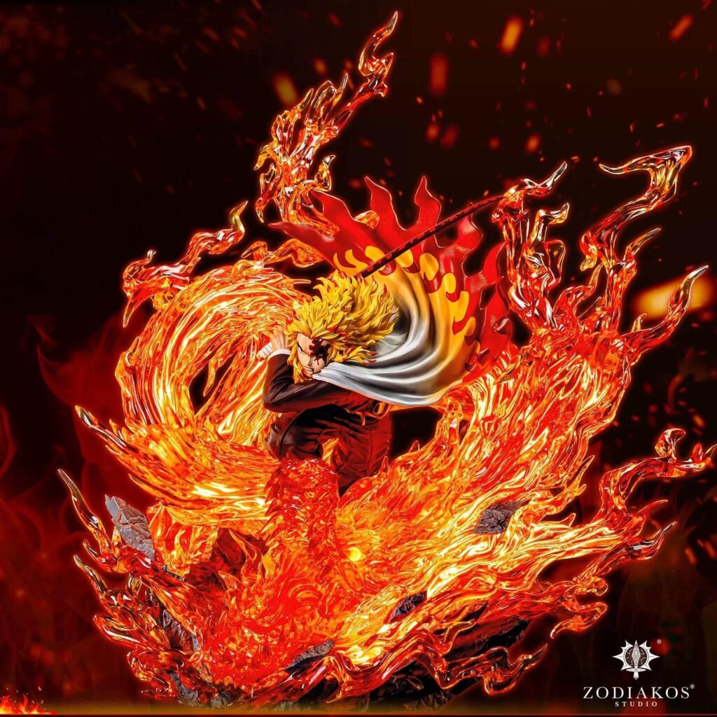 Demon Slayer: Kimetsu No Yaiba Gk Flame Hashira Rengoku Kyoujurou Figure Blind Box Ornament Peripheral Gift Nezuko Tanjiro Toy