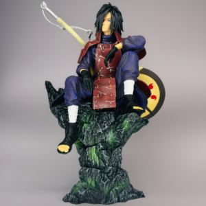 Naruto某 Character Sitting Pose Madara Uchiha Madara's Interdimensional War Anime Figure Model Two-Dimensional Statue Ornament