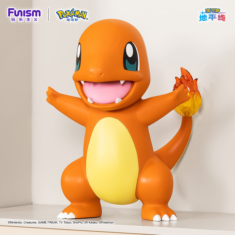 Playful Large-Sized Pokémon Charmander Figurine Pikachu Toy Ornament Birthday Housewarming Gift