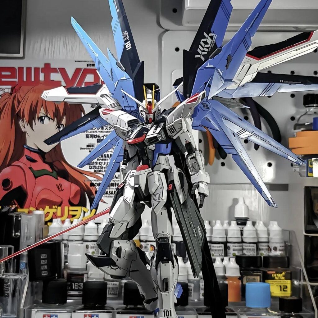 New Freedom Hg Strike Freedom Mg Mecha Model Red Heretic Unicorn Assembled Freedom Warrior Gundam Figure