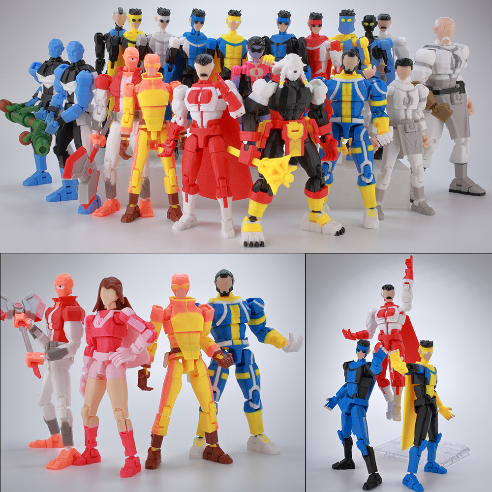 9L3D Printed Movable Action Figure Invincible Kid Young Hero Spell Return One Piece Lucky 13 Anime Figure Toy