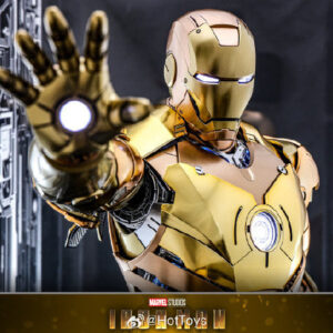 Hottoys Ht Mms 764 Iron Man Golden Iron Man Mark3 (Electroplated Bright Gold Version) Figure