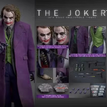 Hot Toys in Stock Hottoys Ht Batman Dark Knight Joker Dx32 Dx33 Collectible Figure