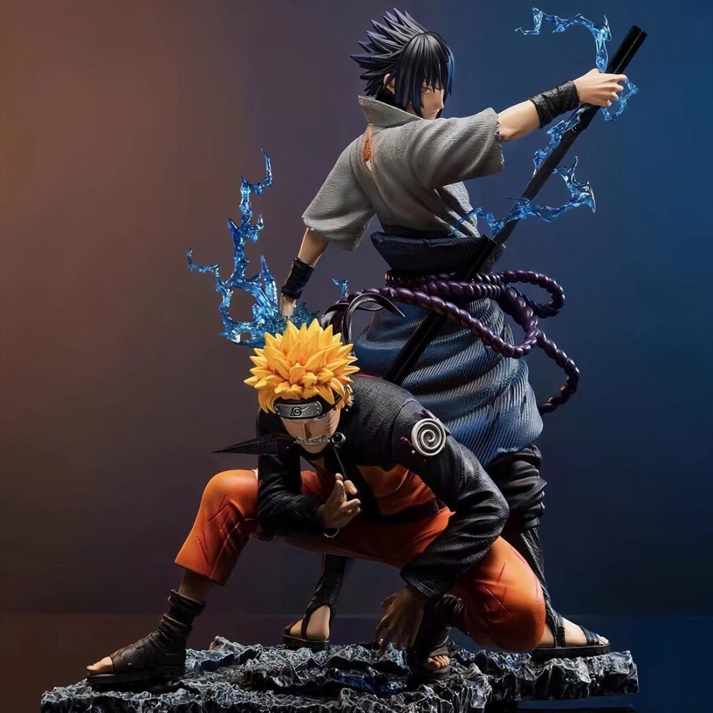 Naruto Gk Naruto and Sasuke Figure Mz Naruto and Sasuke Bond Anime Peripheral Limited Edition Commemorative Gift