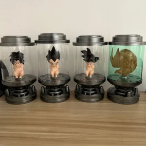 Dragon Ball Q Version Young Sun Wukong, Vegeta, Broly, Baby Gohan Light-Up Figure Model Ornament