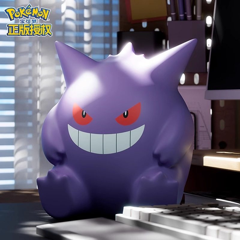 Authentic Pokémon Pat Light Gengar Kirby Figure Ornament Sitting Posture Birthday Gift Night Light Decoration