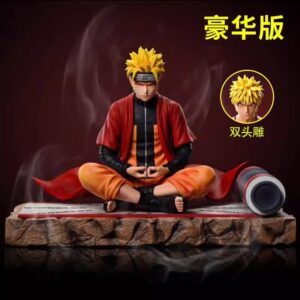 【Real Shot Deluxe Edition】Double-Headed Naruto Gk Figure Meditating Naruto Split Self Naruto Family Set Decoration