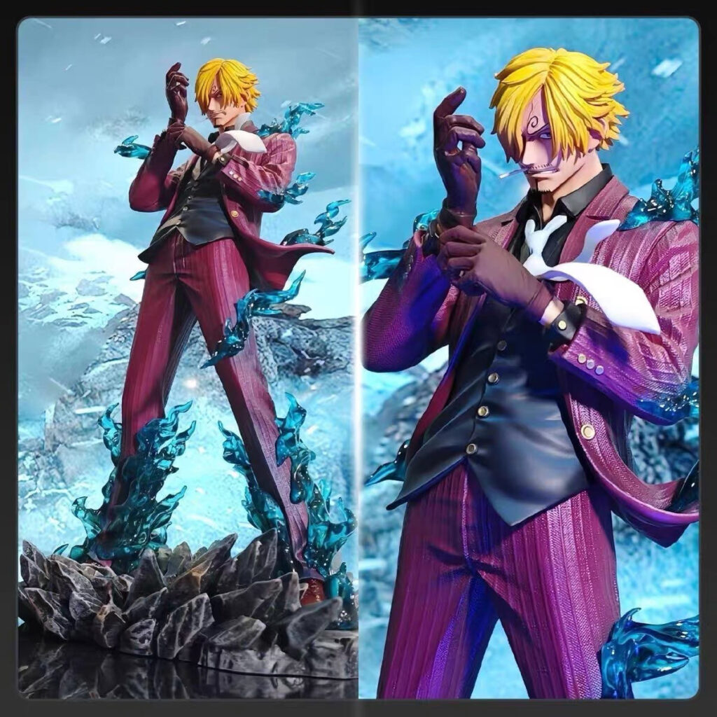 One Piece Figure, Sanji Figure, One Piece Anime Peripheral Model, Decoration Gift for Boys, Japanese Desk Decoration