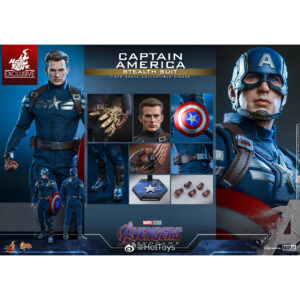 Brand New in Stock Hottoys Mms607 Avengers 4 Endgame Captain America Stealth Suit Version