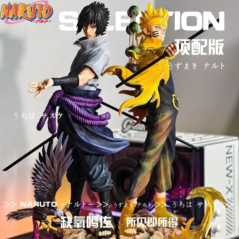 Naruto Oxygen Deprived Naruto Figure Sasuke Naruto Statue Trendy Gift Ornament Anime Desktop Model Doll