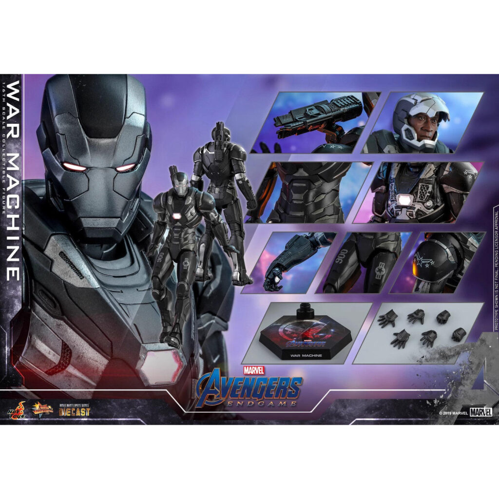 Hottoys Ht Mms530D31 Alloy Die-Cast Avengers 4 War Machine 6.0 War Machin