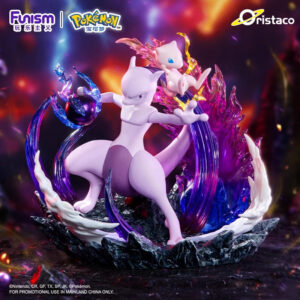 Playful Pokémon Mewtwo and Mew Figures, Pikachu Peripheral Toys, Trendy Desktop Ornaments, Gifts for Men