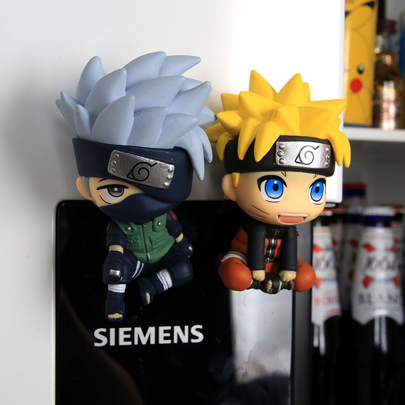 【Hot-Selling Item】Naruto Figure Uzumaki Naruto and Hatake Kakashi Q-Version Sitting Posture Car Decoration