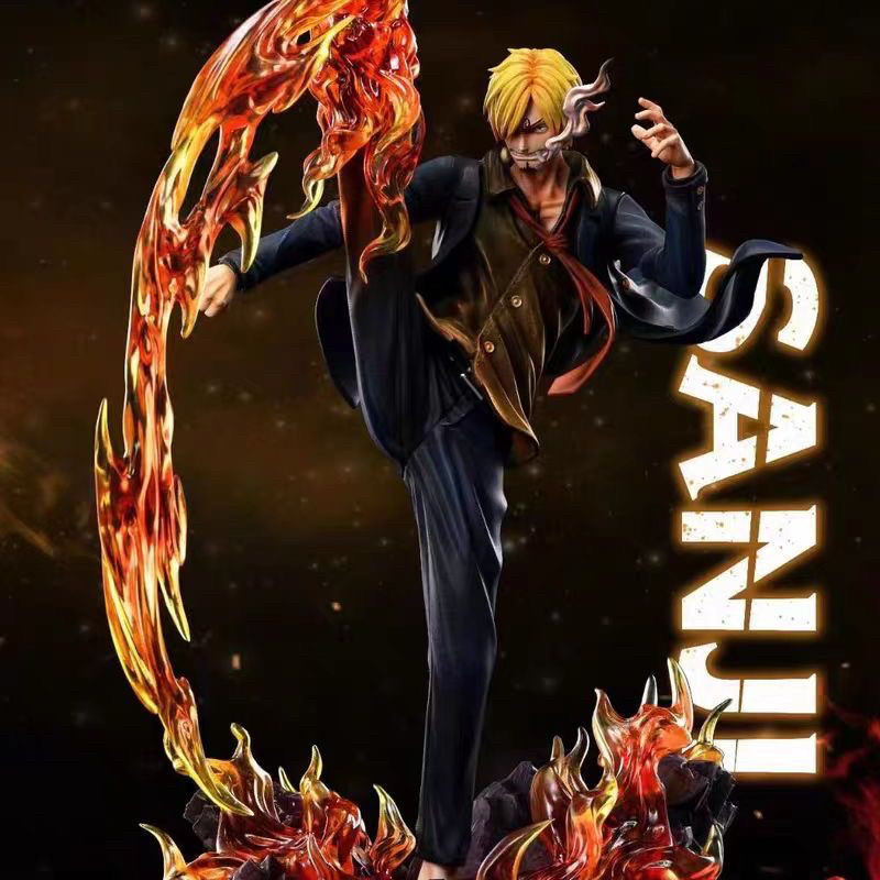 One Piece Figure Wifi Sanji Fully Painted Straw Hat Crew Devil Wind Leg Three Main Characters Model Figure Ornament