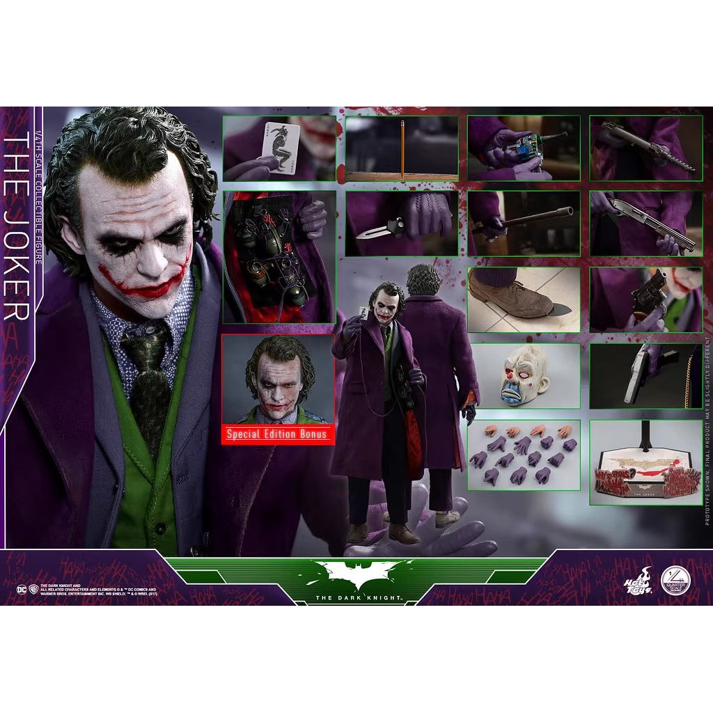 Hot Toys New in Stock Hottoys Qs010 1/4 Batman Joker Heath Ledger