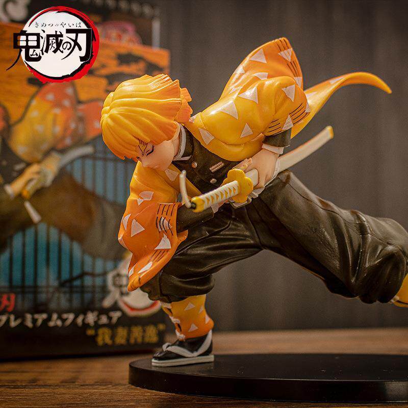 Anime High-Quality Version Demon Slayer: Kimetsu No Yaiba Agatsuma Zenitsu Spm Thunder Breathing Ichiban Kuji Nezuko Figure Model New 1