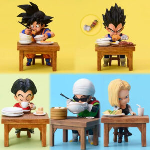 Dragon Ball One Bowl of Good Food Son Goku Eating Vegeta Eating Rice Scene Figurine Anime Ornament Gift