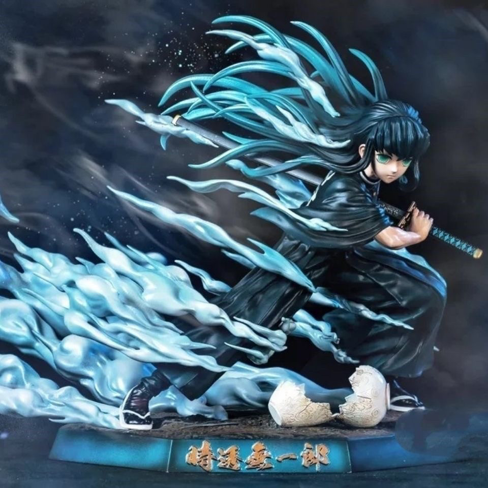 High-Quality Full-Set Version of Demon Slayer: Kimetsu No Yaiba, Nine Pillars Series, Simple Carving Gk, Shira-Kage, Tokitou Muichiro, Figure Statue