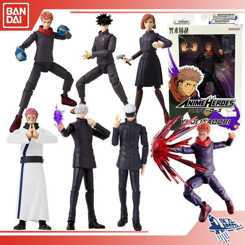 Bandai Jujutsu Kaisen Action Figure - Gojo Satoru, Yuji Itadori, Megumi Fushiguro, Nobara Kugisaki, Maki Kuroshitsune - Articulated Joints