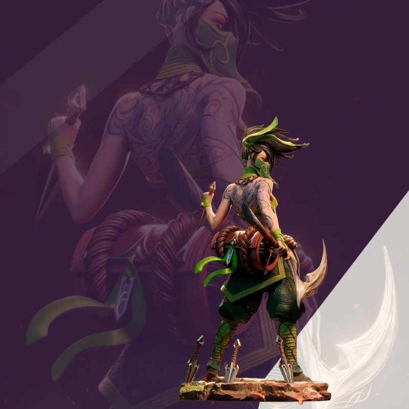League of Legends Lol Outcast Thorn·Akali Gk Trendy Toy Figure Birthday Gift Anime Model Ornament