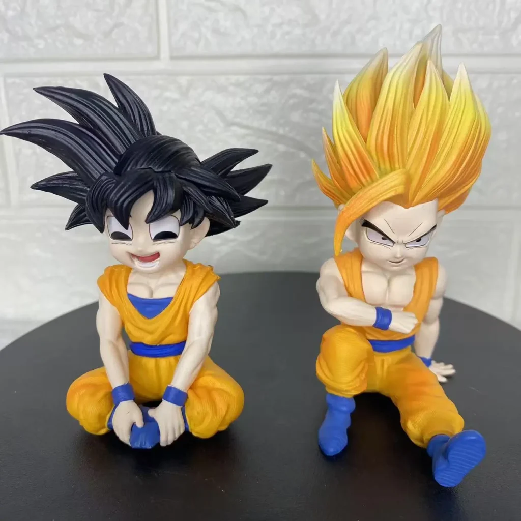 Dragon Ball Gk Series Super Saiyan Q Version Sitting Goku Anime Peripheral Figure Model Gift Ornament