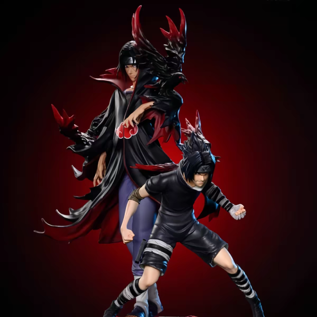 Naruto Figure Sasuke Obito Merchandise Itachi-Sasuke Bond Naruto Male Anime 2D Figurine Model